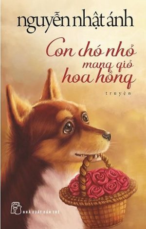 Con Chó Nhỏ Mang Giỏ Hoa Hồng