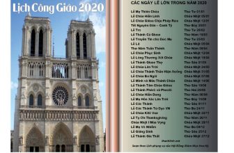 Lịch Công Giáo 2020